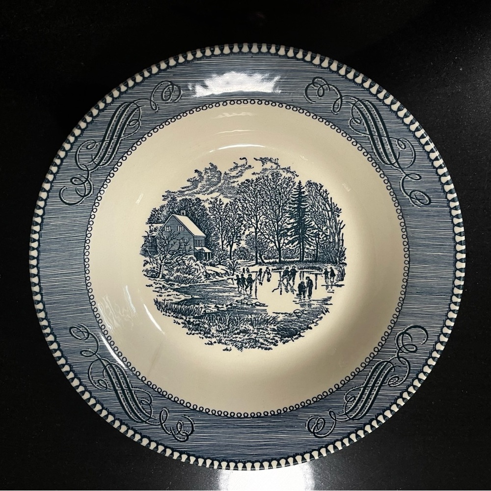 Vintage 1950's Blue soup/salad bowl